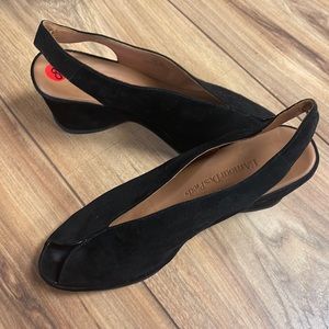 L'Amour des Pieds Odetta Slingback Suede Peep Toe Heel size 8
